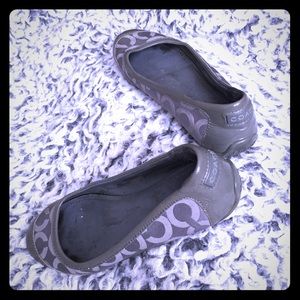 Grey coach flats